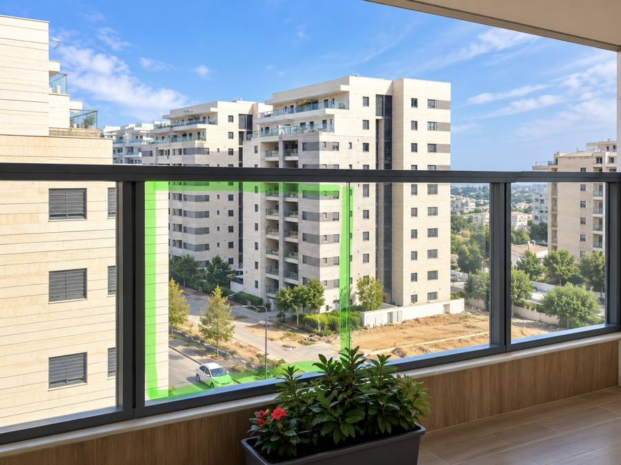 Balcony glass sections